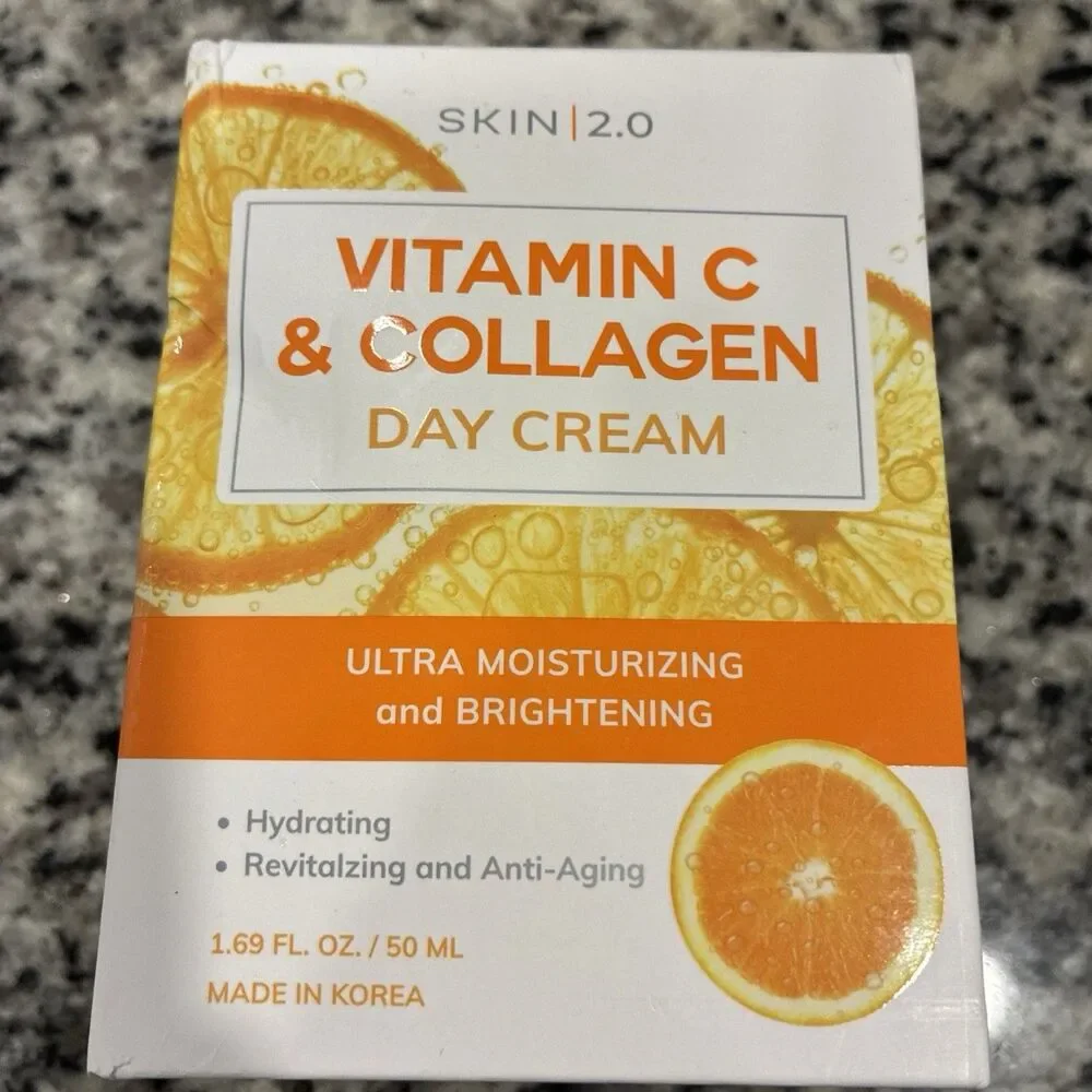 SKIN 2.0 Vitamin C & Collagen Day Cream For Face Brand New In Box